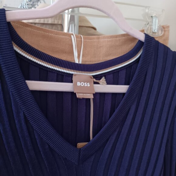 Boss Sweaters - Women's Midnight Navy Blue Sweater by BOSS